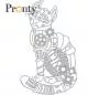 Preview: Pronty Stencil Steampunk Cat