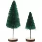 Preview: Weihnachtsbäume, H: 40+60 mm, Grün, 10 teilig
