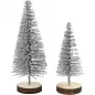 Preview: Weihnachtsbäume, H: 40+60 mm, Silber, 10 teilig