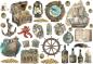 Preview: Stamperia, Songs of the Sea Ephemera Sea Sailing Ship and Elements