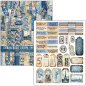 Preview: Ciao Bella, Urban Blue Denim A4 Maxi Mixed Media Book