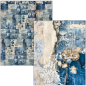 Preview: Ciao Bella, Urban Blue Denim A4 Maxi Mixed Media Book