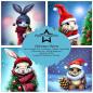 Mobile Preview: Paper Favourites, Christmas Bunny 6x6 Inch Paper Pack