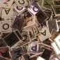 Preview: Papermania, Rose Gold Chipboard Letter Tiles