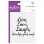 Preview: Crafter's Companion Clear Acrylic Stamp - Live, Love, Laugh