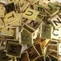 Preview: Dovecraft Gold Chipboard Letter Tiles