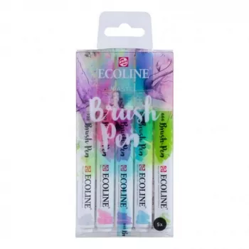 Talens • Ecoline set 5 Brush Pens pastell