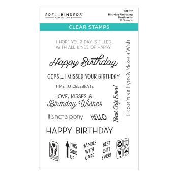 Spellbinders, Birthday Unboxing Sentiments