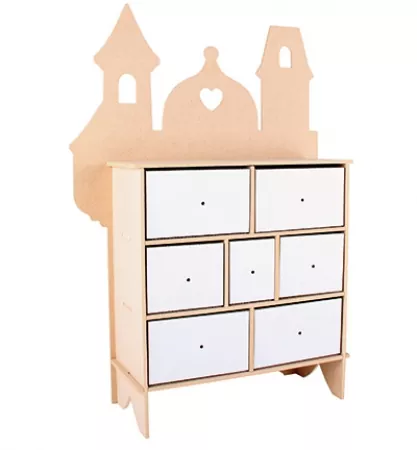 MDF 3D Chest Drawers Castle / Kommode, Pronty