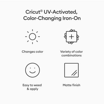 Cricut, Color-Changing Iron-On UV-Activated Pastel Blue