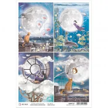 Ciao Bella, Rice Paper - Moon & Me Cards