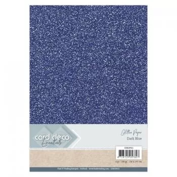 Card Deco Essentials Glitter Paper Dark Blue