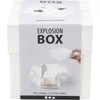 Deco Company Überraschungsbox, Explosionsbox, Geschenkbox, naturweiß - SONDERPREIS