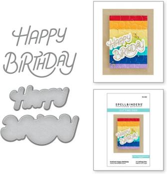Spellbinders, Stylized Happy Birthday