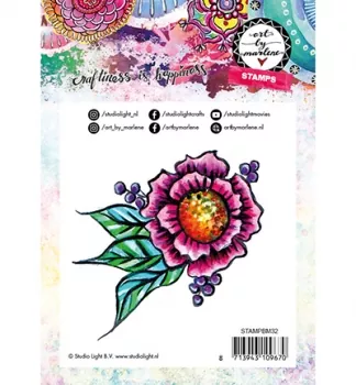 Studio Light Cling Stamp Painterly Flower Art By Marlene 3.0 nr.32