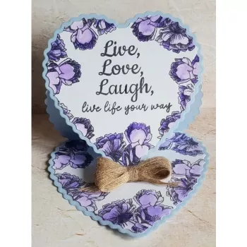 Crafter's Companion Clear Acrylic Stamp - Live, Love, Laugh