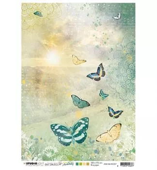 Studiolight Rice paper Sunrise, butterflies New Awakening nr.07