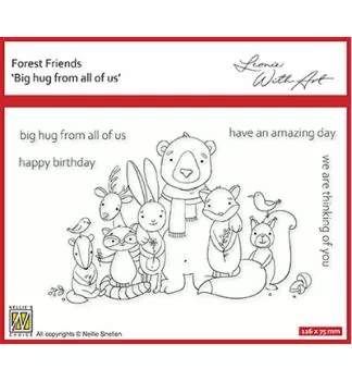 Nellie Snellen Stamp Set 2: Big hug from all of us