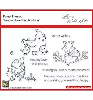 Nellie Snellen Stamp Set 4: Sending love this Christmas