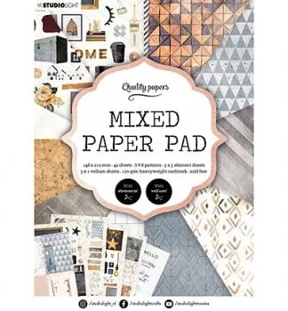 Studiolight Mixed Paper Pad Pattern paper Essentials nr.4