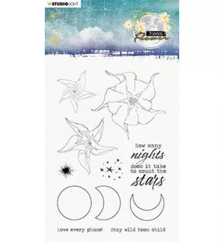 Studiolight Clear Stamp How many nights Moon Flower Collection nr.133