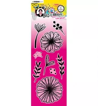 Studiolight Stamp Floral simplicity Bold and Bright nr.122