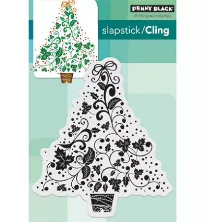Stempel, Cling Stamps, Festive Tree, Penny Black
