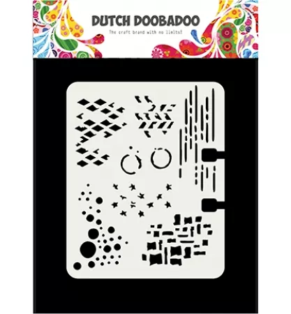Schablone / Stencil / Dutch Mask Art - Rollerdex pattern, Dutch Doobadoo