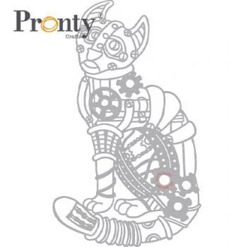 Pronty Stencil Steampunk Cat