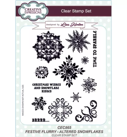 Stempel Festive Flurry - Altered Snowflakes, Creative Expressions