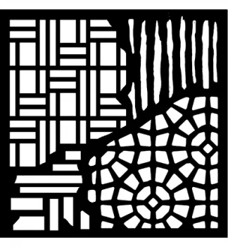 Schablone / Stencil Broken Tiles, Creative Expressions