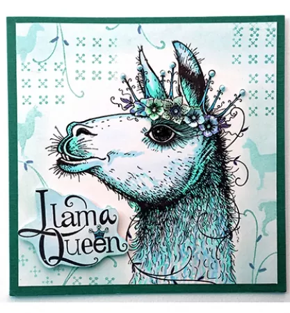 Stempel Llama Queen, Pink Ink Design