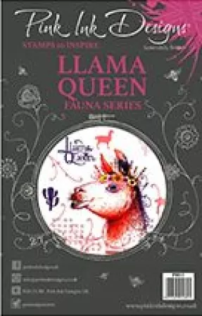 Stempel Llama Queen, Pink Ink Design