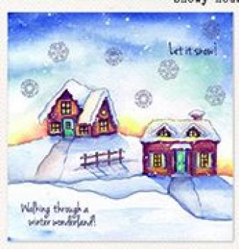 Studiolight, Stempel Snowy houses Let it snow nr.264