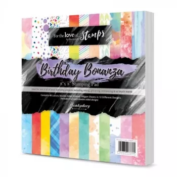 Birthday Bonanza 8" x 8" Stamping Pad, Papierblock, Hunkydory