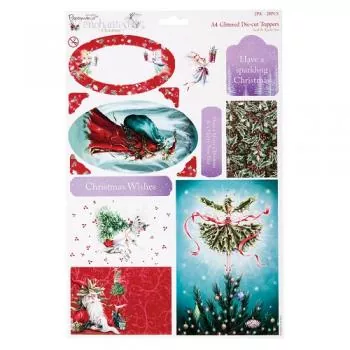 Papermania Glittered Die-cut Toppers Enchanted Christmas