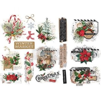 Re-Design with Prima, Xmas Tag 6x12 Inch Decor Transfers