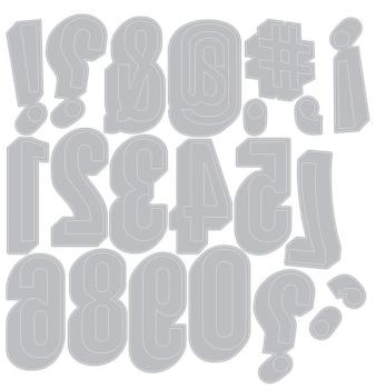 Sizzix, Tim Holtz Thinlits Die Set Alphanumeric Shadow Numbers