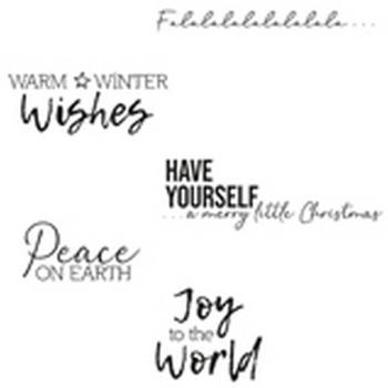 Sizzix • Clear Stamps Festive Sentiments #1