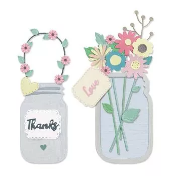 Sizzix • Thinlits die set Jar of flowers