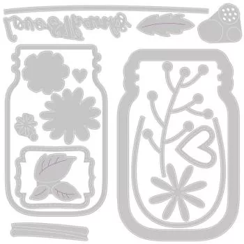 Sizzix • Thinlits die set Jar of flowers