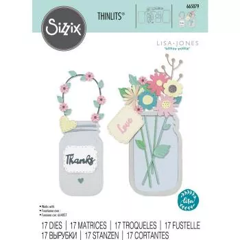 Sizzix • Thinlits die set Jar of flowers