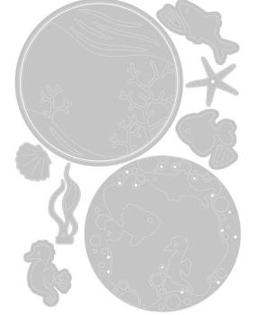 Sizzix, Thinlits Die by Olivia Rose Ocean Scene