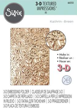 Sizzix, 3-D strukturierte Impressionen Prägefolder Holly von Kath Breen