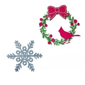 Sizzix • Thinlits die set Wreath & snowflake