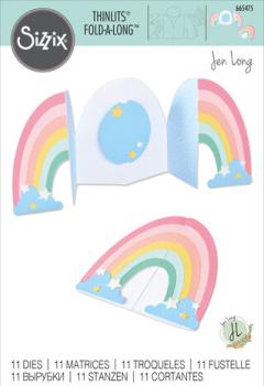 Sizzix, Thinlits Die Card, Rainbow Fold-a-Long