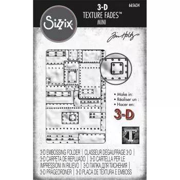 Sizzix • 3D texture fades embossing folder Mini foundry