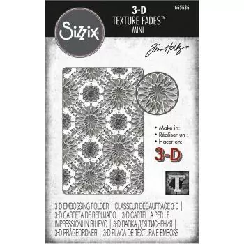 Sizzix • 3D texture fades embossing folder Mini kaleidoscope