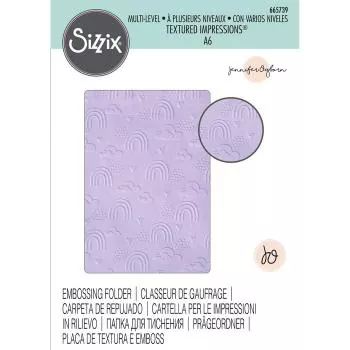 Sizzix, Multi-Level Textured Impressions by Jennifer Ogborn Rainbow Sky