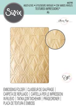 Sizzix, 3D Textured Impressions Rhombus Line Pattern